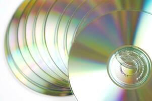 many cd's are arranged in a circle photo