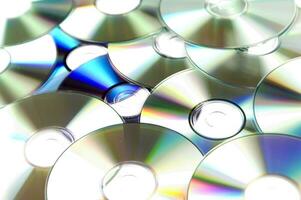 many cd's are arranged in a circle photo