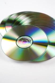 many cd's are arranged in a circle photo