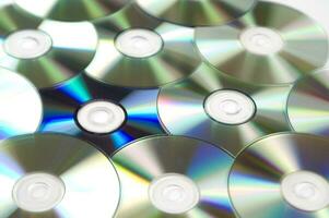 many cd's are arranged in a circle photo