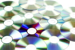 many cd's are arranged in a circle photo