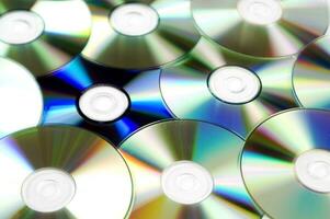 many cd's are arranged in a circle photo