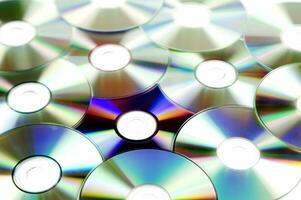 many cd's are arranged in a circle photo