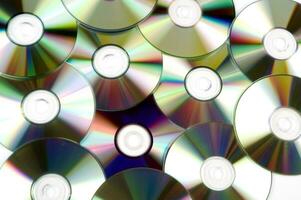 many cd's are arranged in a circle photo