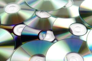 many cd's are arranged in a circle photo