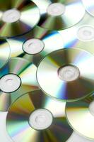 many cd's are arranged in a circle photo