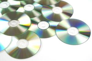 many cd's are arranged in a circle photo