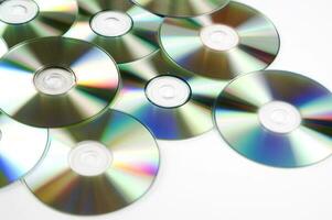 many cd's are arranged in a circle photo