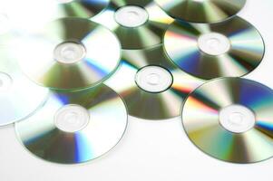 many cd's are arranged in a circle photo