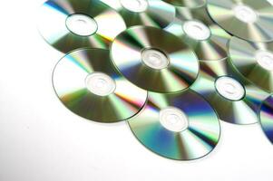 many cd's are arranged in a circle photo