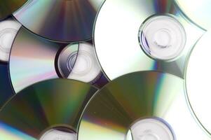 many cd's are arranged in a circle photo