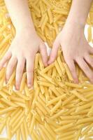 three glass jars filled with pasta photo