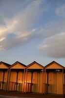 the typical beach cabins of forte dei marmi photo