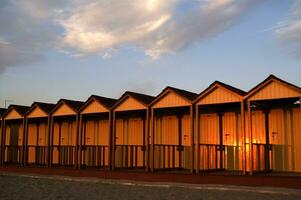 the typical beach cabins of forte dei marmi photo