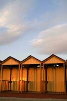 the typical beach cabins of forte dei marmi photo