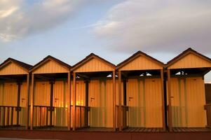 the typical beach cabins of forte dei marmi photo