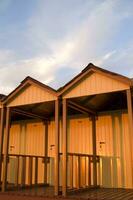 the typical beach cabins of forte dei marmi photo