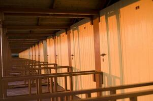 the typical beach cabins of forte dei marmi photo