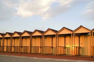 the typical beach cabins of forte dei marmi photo