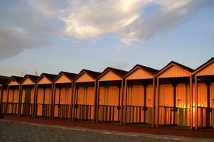 the typical beach cabins of forte dei marmi photo