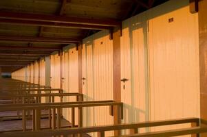 the typical beach cabins of forte dei marmi photo