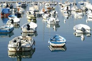 the boats are all white photo