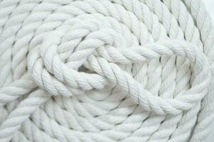 white rope on a white background photo