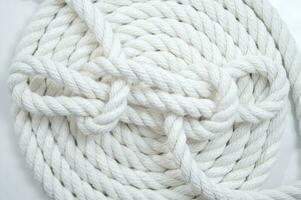 white rope on a white background photo