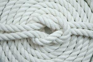 white rope on a white background photo