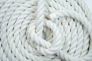 white rope on a white background photo