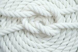 white rope on a white background photo