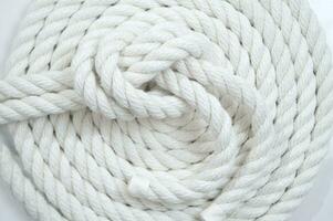 white rope on a white background photo