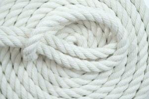 white rope on a white background photo