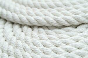 white rope on a white background photo