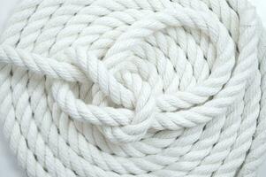 white rope on a white background photo