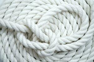 white rope on a white background photo