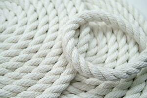 white rope on a white background photo