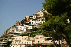 panoramic view of the village of Positano Naples Italy photo