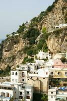 panoramic view of the village of Positano Naples Italy photo