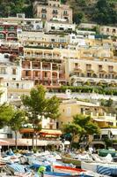 panoramic view of the village of Positano Naples Italy photo