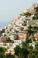 panoramic view of the village of Positano Naples Italy photo