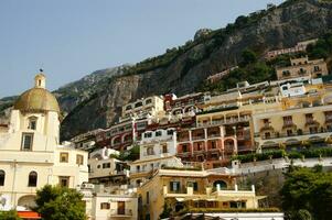 panoramic view of the village of Positano Naples Italy photo