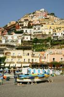 panoramic view of the village of Positano Naples Italy photo