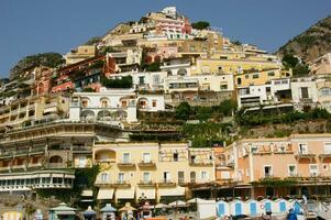 panoramic view of the village of Positano Naples Italy photo