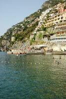 panoramic view of the village of Positano Naples Italy photo