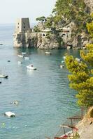 panoramic view of the village of Positano Naples Italy photo