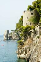 panoramic view of the village of Positano Naples Italy photo