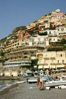 panoramic view of the village of Positano Naples Italy photo