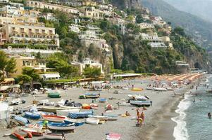 panoramic view of the village of Positano Naples Italy photo