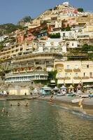 panoramic view of the village of Positano Naples Italy photo